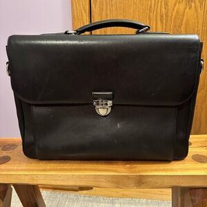 Coach Classic Black Leather Men's Briefcase